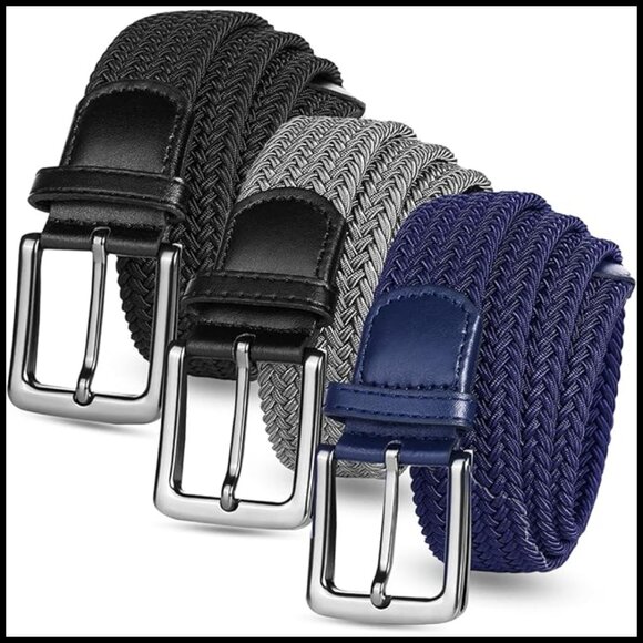Braided Elastic Fabric Stretch Canvas Woven Belt for Sports Hiking